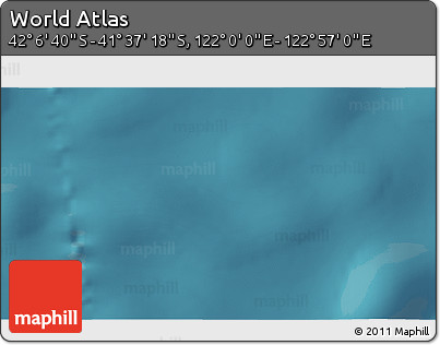 Satellite 3D Map of the Area around 41° 51' 59" S, 122° 28' 29" E