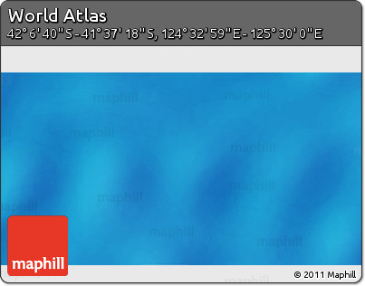 Physical 3D Map of the Area around 41° 51' 59" S, 125° 1' 30" E