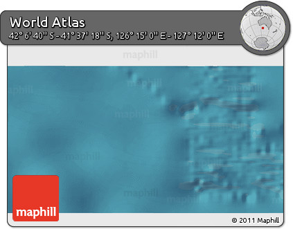Satellite 3D Map of the Area around 41° 51' 59" S, 126° 43' 29" E