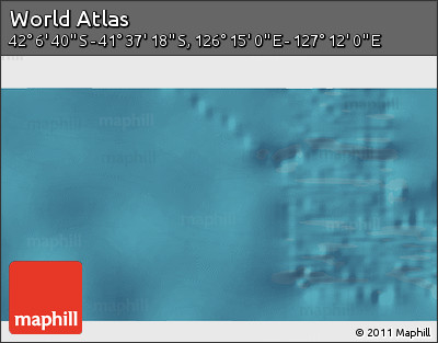Satellite 3D Map of the Area around 41° 51' 59" S, 126° 43' 29" E