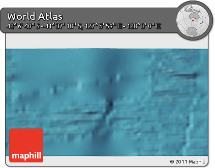 Satellite 3D Map of the Area around 41° 51' 59" S, 127° 34' 30" E