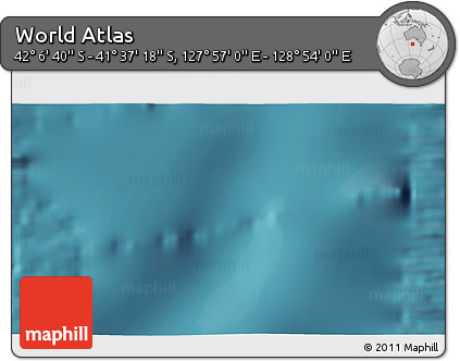 Satellite 3D Map of the Area around 41° 51' 59" S, 128° 25' 30" E