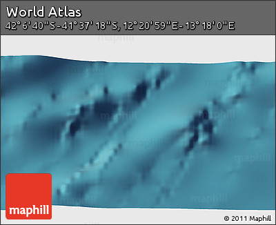 Satellite 3D Map of the Area around 41° 51' 59" S, 12° 49' 29" E