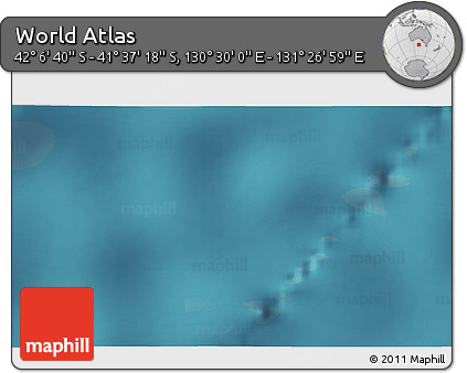 Satellite 3D Map of the Area around 41° 51' 59" S, 130° 58' 29" E