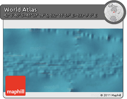Satellite 3D Map of the Area around 41° 51' 59" S, 132° 40' 30" E