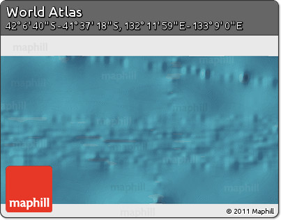 Satellite 3D Map of the Area around 41° 51' 59" S, 132° 40' 30" E