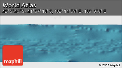 Satellite Panoramic Map of the Area around 41° 51' 59" S, 132° 40' 30" E