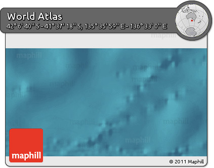 Satellite 3D Map of the Area around 41° 51' 59" S, 136° 4' 29" E