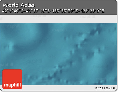 Satellite 3D Map of the Area around 41° 51' 59" S, 136° 4' 29" E