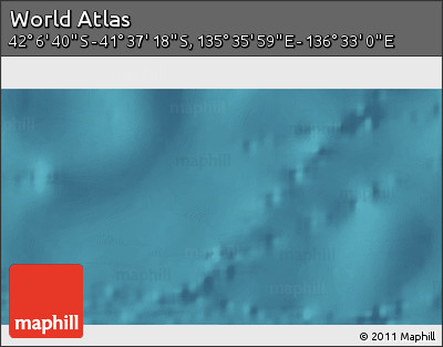 Satellite 3D Map of the Area around 41° 51' 59" S, 136° 4' 29" E