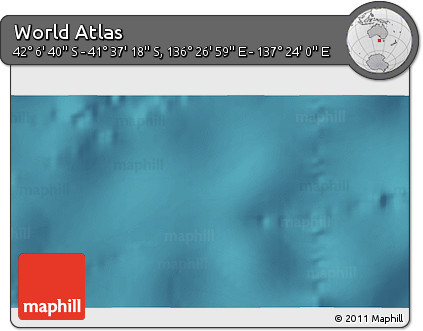Satellite 3D Map of the Area around 41° 51' 59" S, 136° 55' 30" E