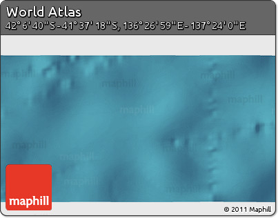 Satellite 3D Map of the Area around 41° 51' 59" S, 136° 55' 30" E