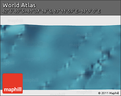 Satellite 3D Map of the Area around 41° 51' 59" S, 13° 40' 30" E