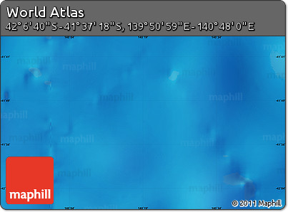 Physical Map of the Area around 41° 51' 59" S, 140° 19' 29" E