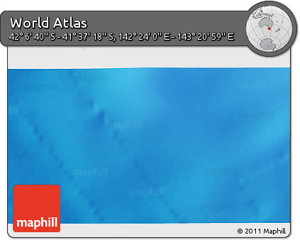 Physical 3D Map of the Area around 41° 51' 59" S, 142° 52' 30" E