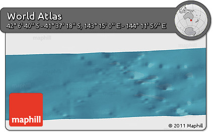Satellite Panoramic Map of the Area around 41° 51' 59" S, 143° 43' 29" E