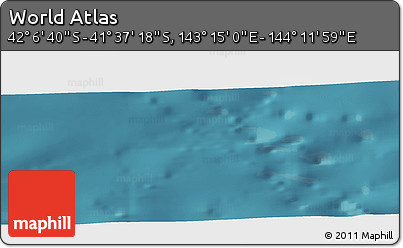 Satellite Panoramic Map of the Area around 41° 51' 59" S, 143° 43' 29" E