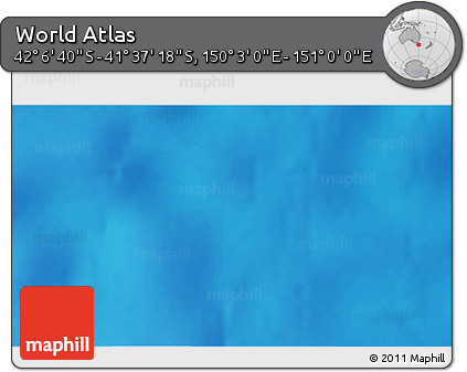 Physical 3D Map of the Area around 41° 51' 59" S, 150° 31' 30" E