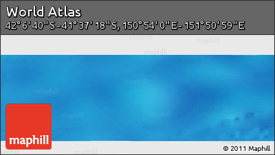 Physical Panoramic Map of the Area around 41° 51' 59" S, 151° 22' 30" E