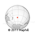 Outline Map of the Area around 41° 51' 59" S, 153° 46' 30" W, rectangular outline