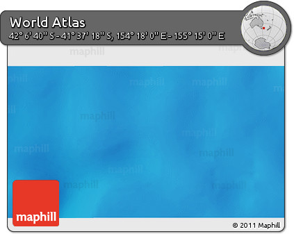 Physical 3D Map of the Area around 41° 51' 59" S, 154° 46' 30" E