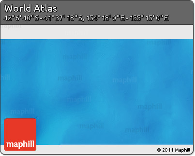 Physical 3D Map of the Area around 41° 51' 59" S, 154° 46' 30" E