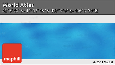 Physical Panoramic Map of the Area around 41° 51' 59" S, 155° 37' 30" E