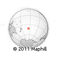 Outline Map of the Area around 41° 51' 59" S, 155° 28' 29" W, rectangular outline