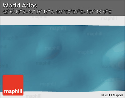 Satellite 3D Map of the Area around 41° 51' 59" S, 157° 19' 29" E