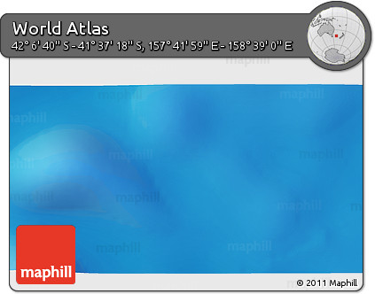 Physical 3D Map of the Area around 41° 51' 59" S, 158° 10' 30" E