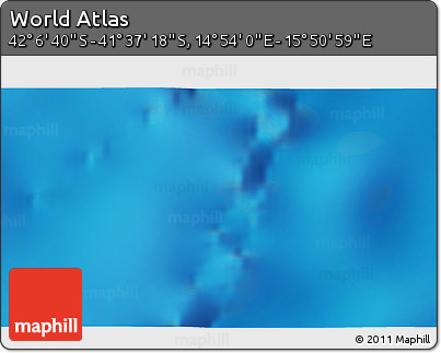 Physical 3D Map of the Area around 41° 51' 59" S, 15° 22' 30" E