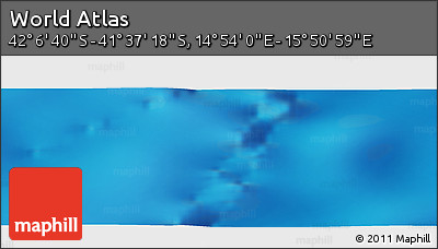 Physical Panoramic Map of the Area around 41° 51' 59" S, 15° 22' 30" E