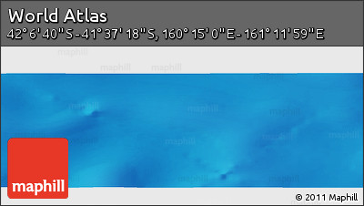 Physical Panoramic Map of the Area around 41° 51' 59" S, 160° 43' 29" E