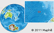Physical Location Map of the area around 41° 51' 59" S, 161° 34' 29" E