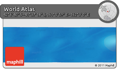 Physical Panoramic Map of the Area around 41° 51' 59" S, 161° 34' 29" E