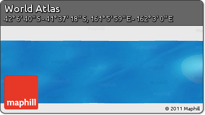 Physical Panoramic Map of the Area around 41° 51' 59" S, 161° 34' 29" E