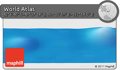 Physical Panoramic Map of the Area around 41° 51' 59" S, 162° 25' 30" E