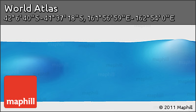 Physical Panoramic Map of the Area around 41° 51' 59" S, 162° 25' 30" E