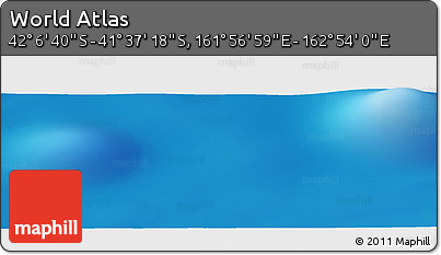 Physical Panoramic Map of the Area around 41° 51' 59" S, 162° 25' 30" E