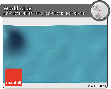 Satellite 3D Map of the Area around 41° 51' 59" S, 163° 16' 30" E