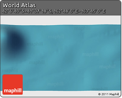 Satellite 3D Map of the Area around 41° 51' 59" S, 163° 16' 30" E