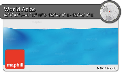 Physical Panoramic Map of the Area around 41° 51' 59" S, 163° 16' 30" E