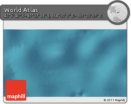 Satellite 3D Map of the Area around 41° 51' 59" S, 164° 58' 29" E
