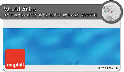 Physical Panoramic Map of the Area around 41° 51' 59" S, 164° 58' 29" E