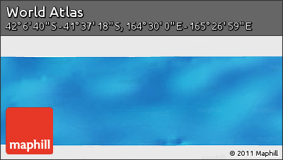 Physical Panoramic Map of the Area around 41° 51' 59" S, 164° 58' 29" E