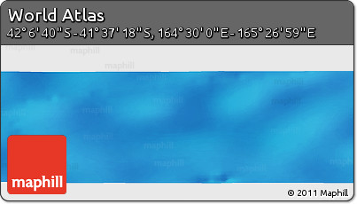Physical Panoramic Map of the Area around 41° 51' 59" S, 164° 58' 29" E