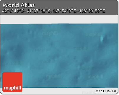 Satellite 3D Map of the Area around 41° 51' 59" S, 168° 22' 30" E