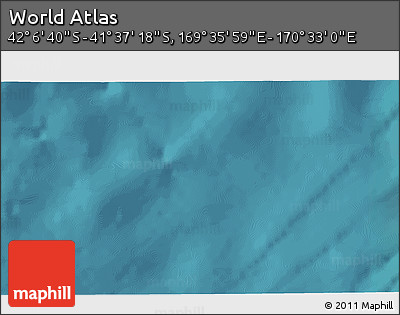 Satellite 3D Map of the Area around 41° 51' 59" S, 170° 4' 29" E