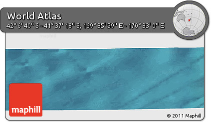 Satellite Panoramic Map of the Area around 41° 51' 59" S, 170° 4' 29" E