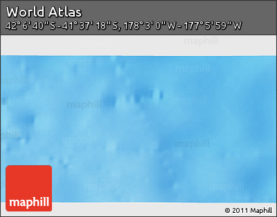 Physical 3D Map of the Area around 41° 51' 59" S, 177° 34' 29" W
